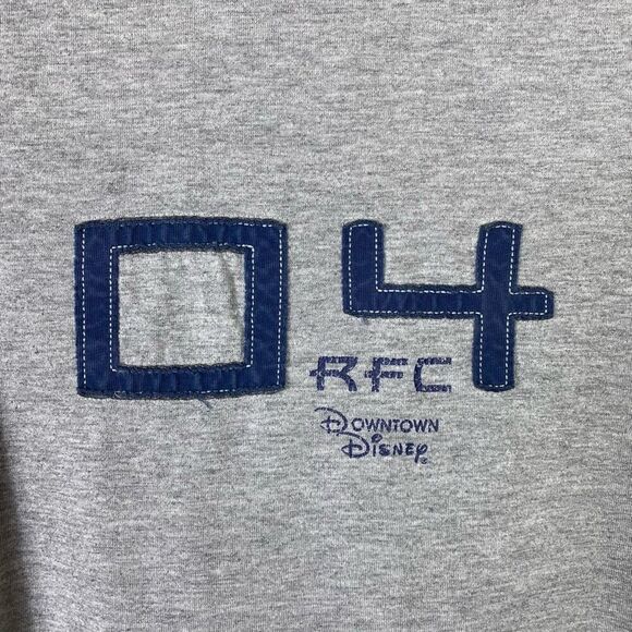 Vintage y2k Downtown Disney Rainforest Cafe 04 Grey Side Striped Muscle Tank Top - Picture 4 of 7